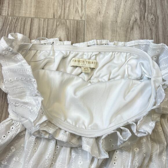 Thirty Thirty LA White Eyelet Crop Top Size XS - Picture 4 of 10
